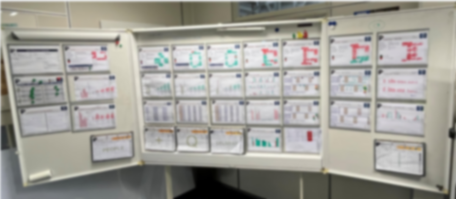 Example of a visual management board