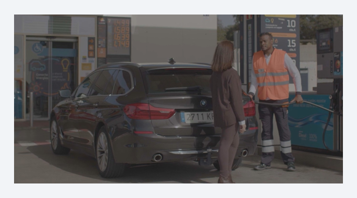 Beispiel einer Repsol-Tankstelle