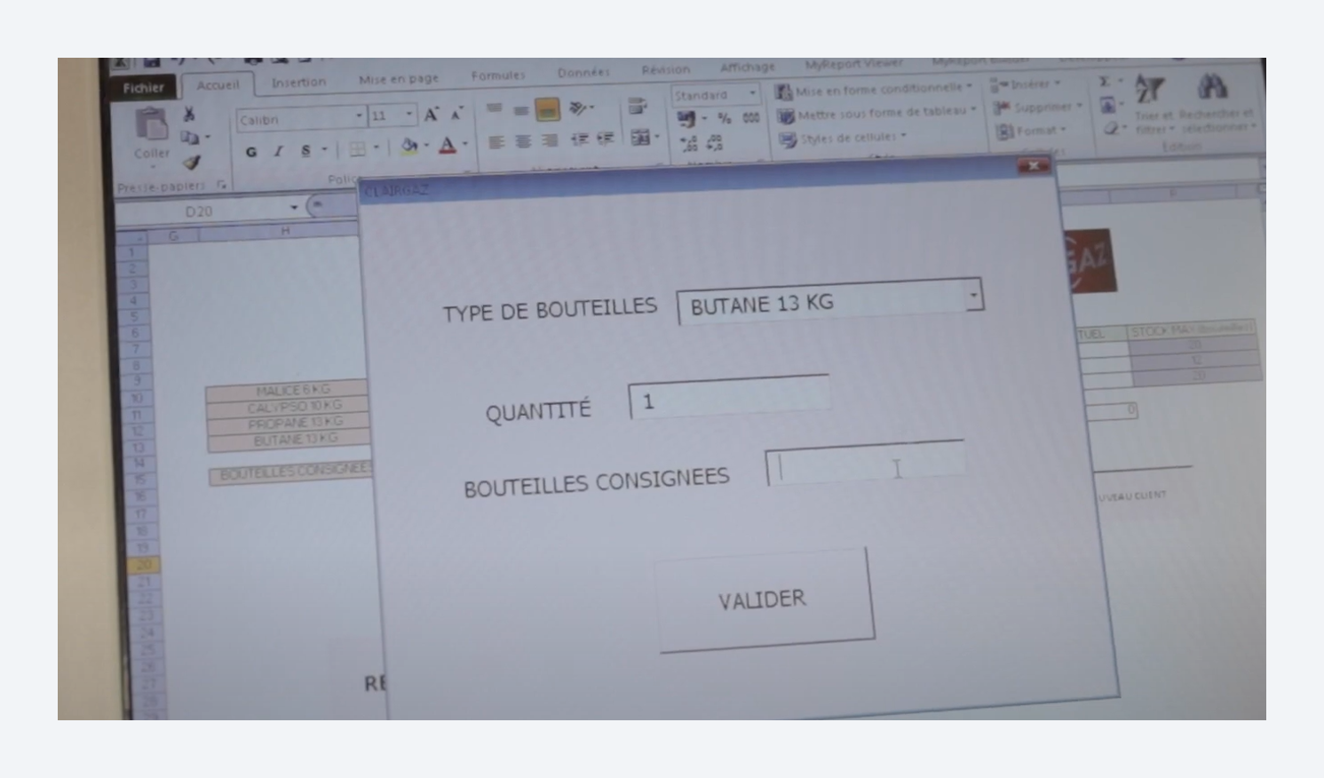Example of the developed app